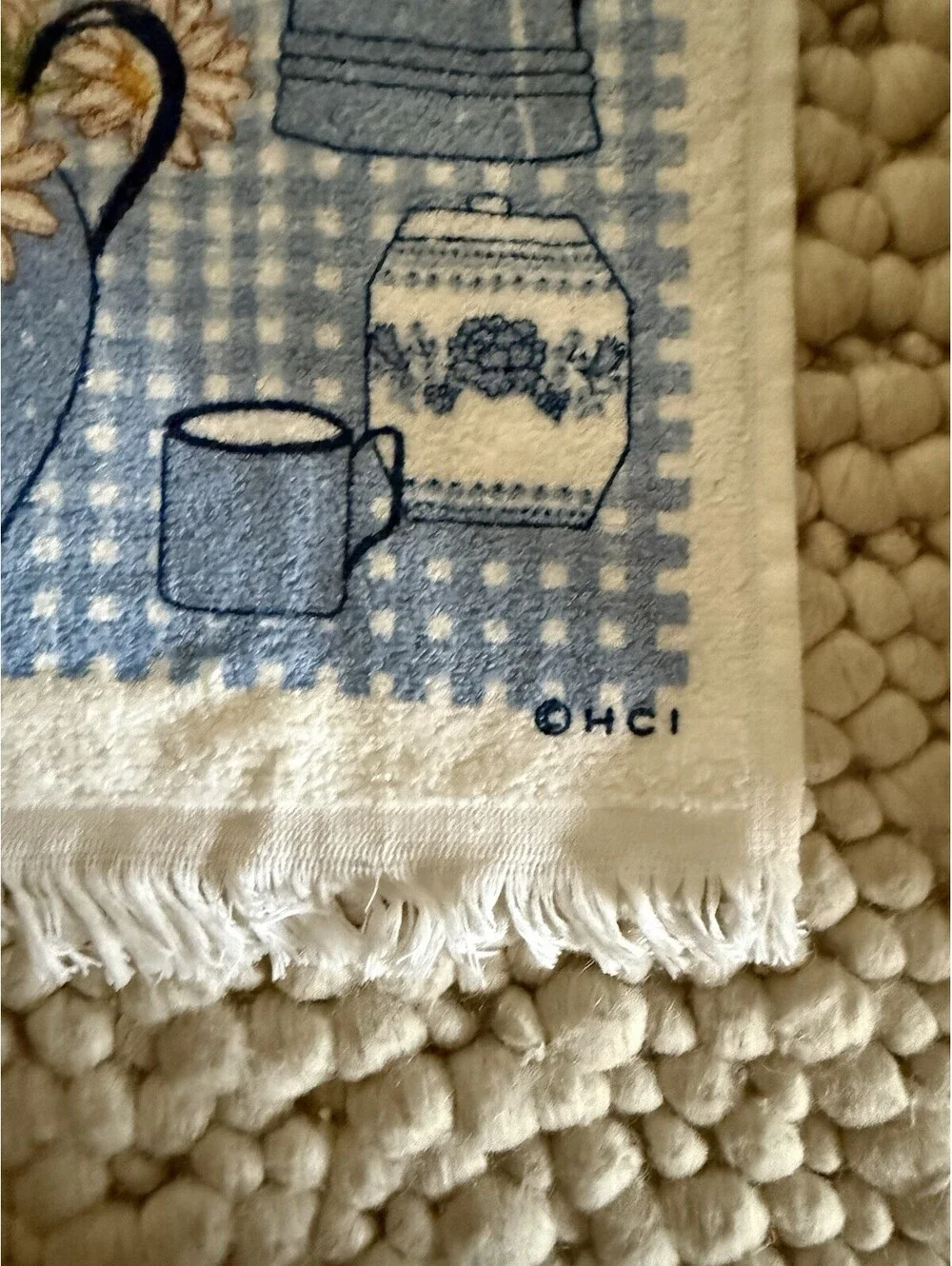 Hallmark Set Of 2 Dish Towels Homecard Blue Yellow New